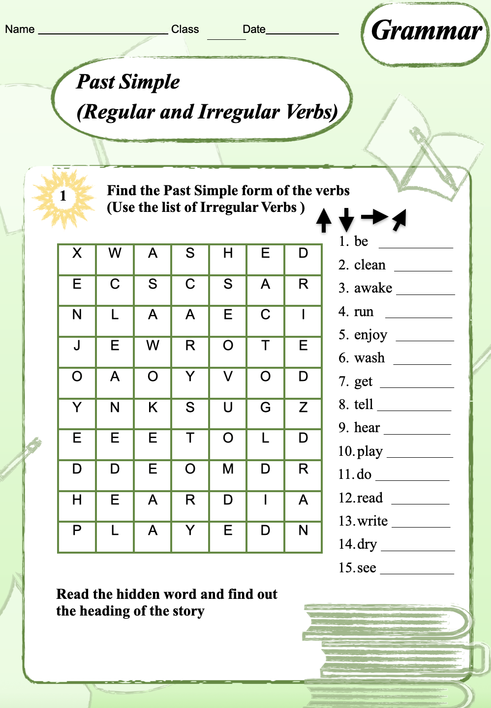 Past Simple (Regular and Irregular Verbs) | First Image