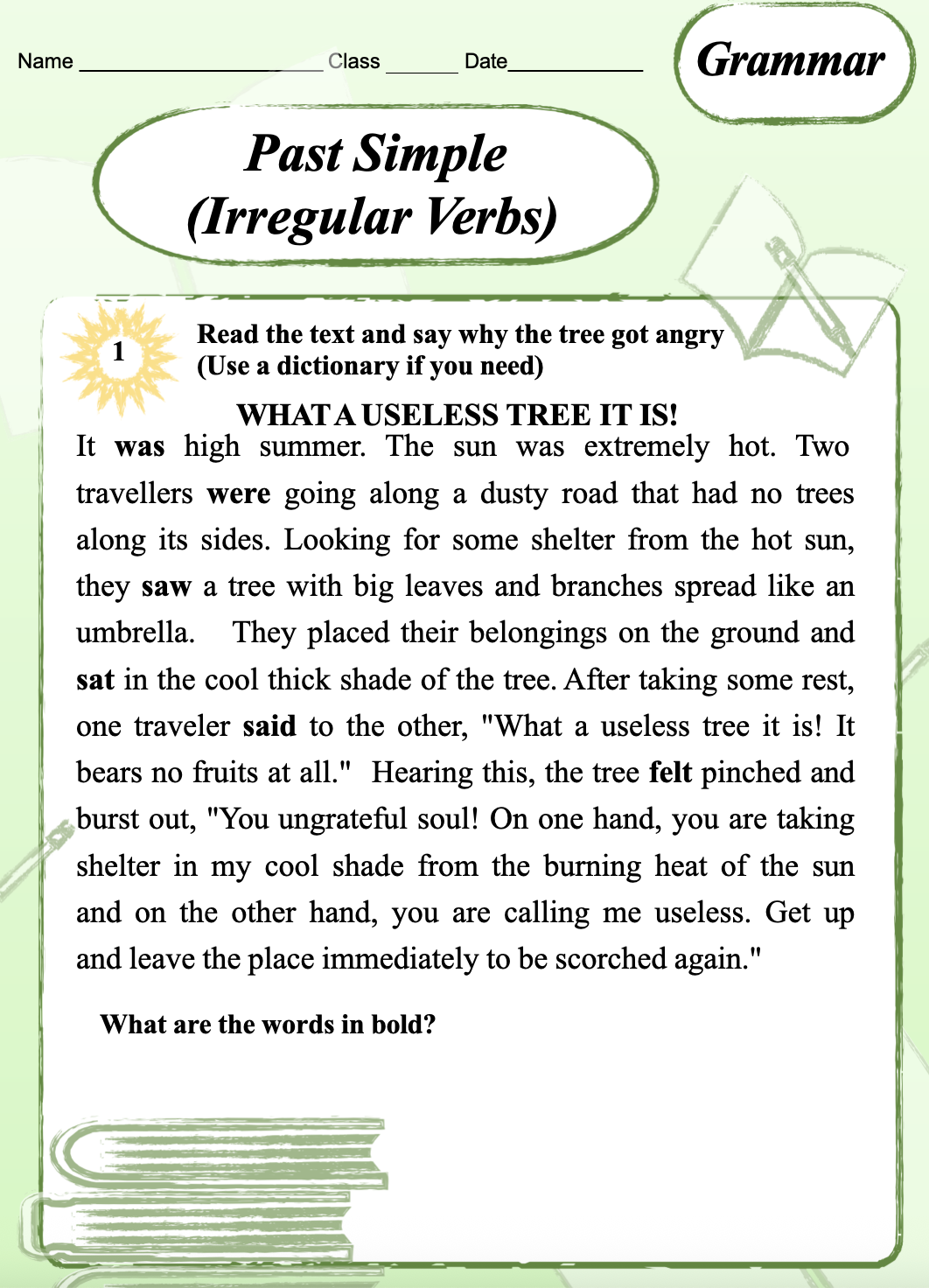 Past Simple (Irregular Verbs) | First Image