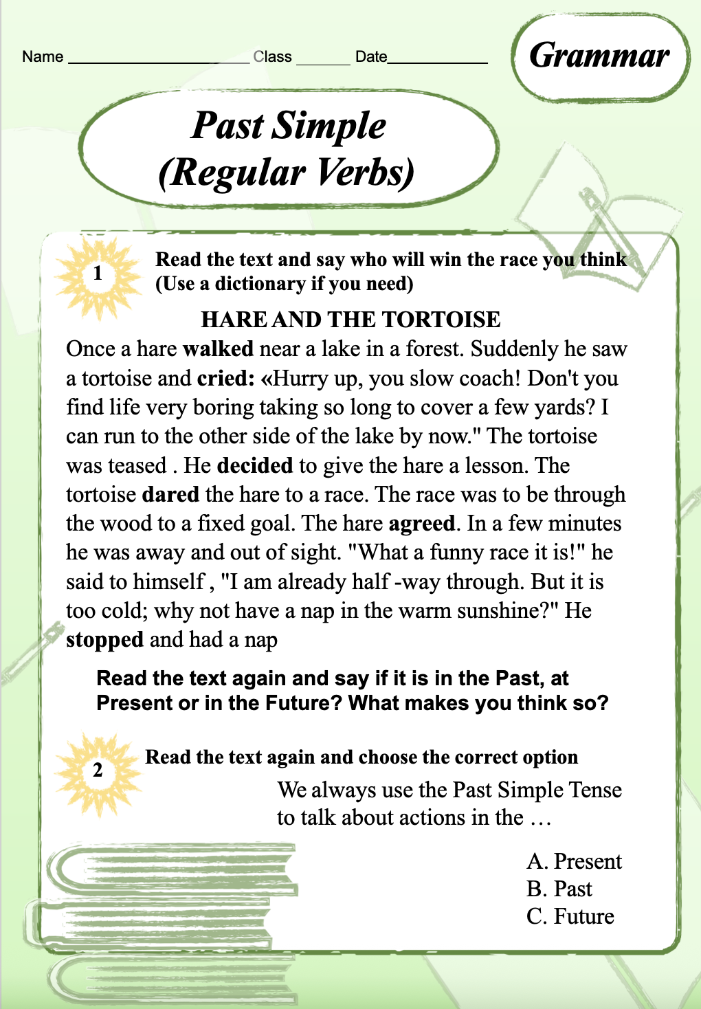 Past Simple (Regular Verbs) | First Image