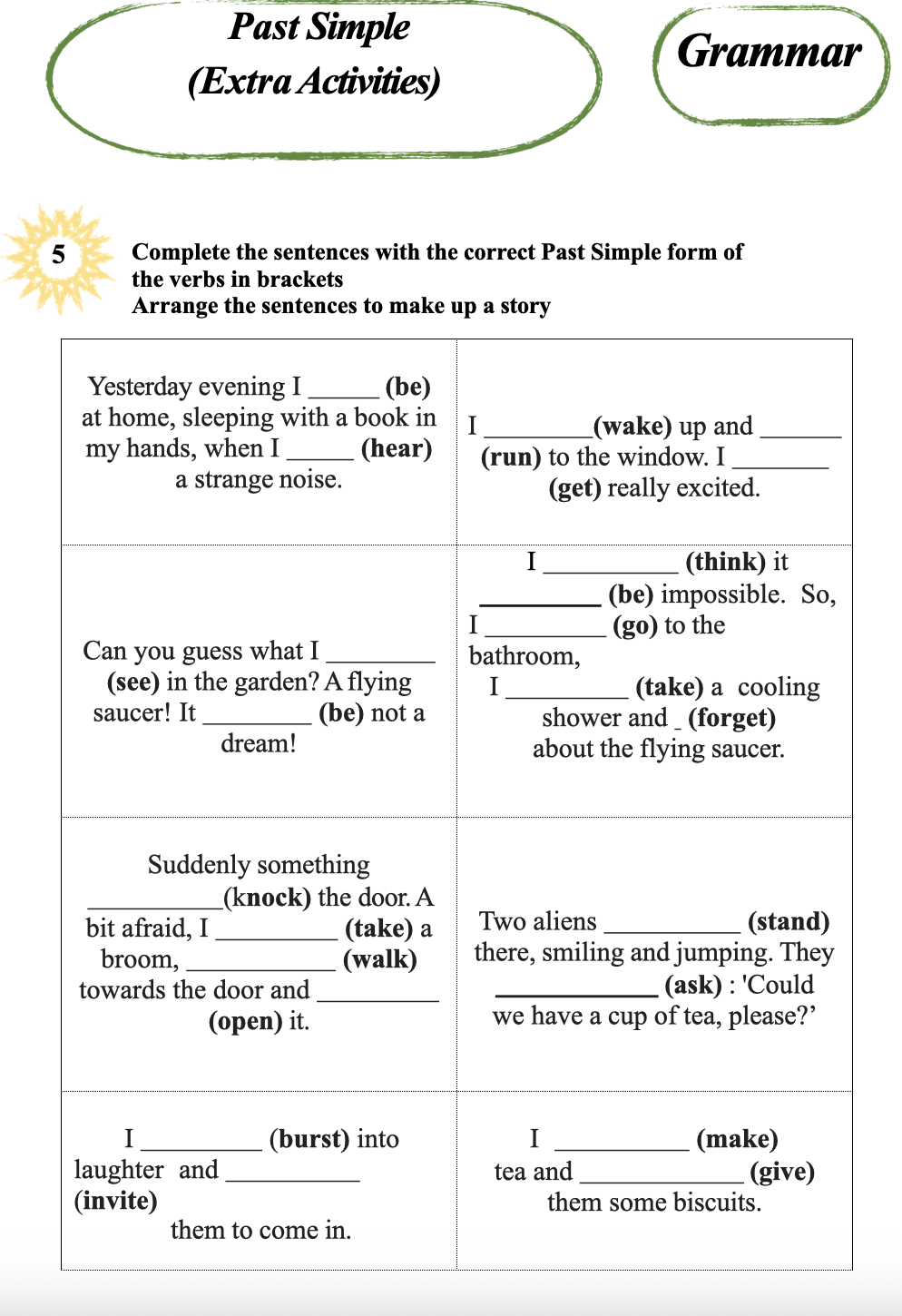 Past Simple (Extra Activities) | Third Image