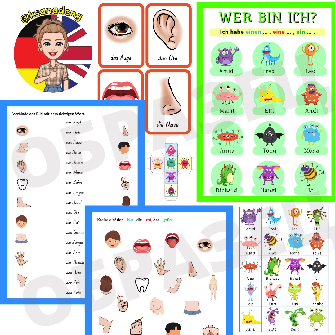 №33 ▪️ Körperteile (Bildkarten + Spiele + Arbeitsblätter) ▪️ | Second Image