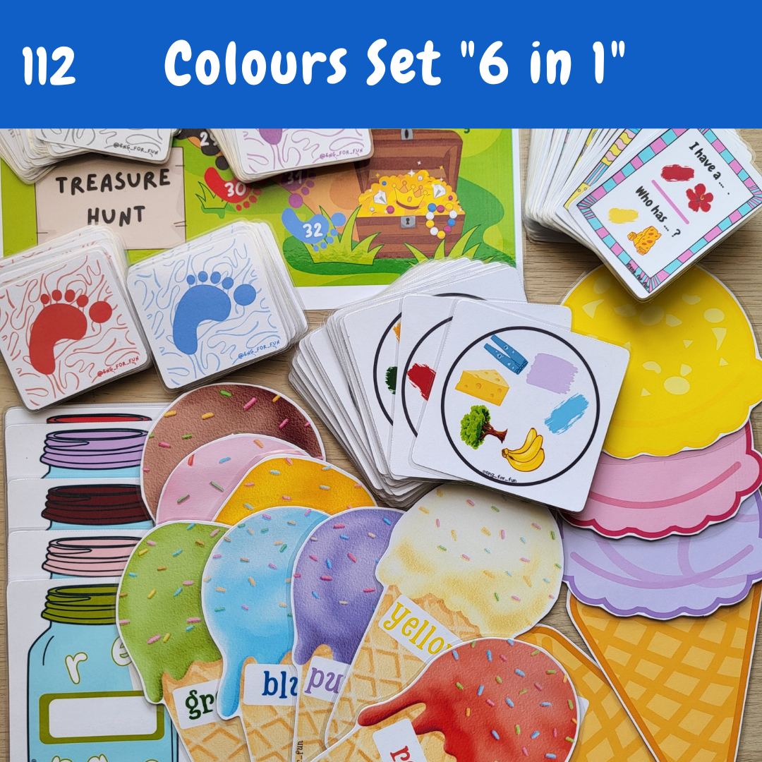 Colours Set 6 in 1 | English For Fun | F3T