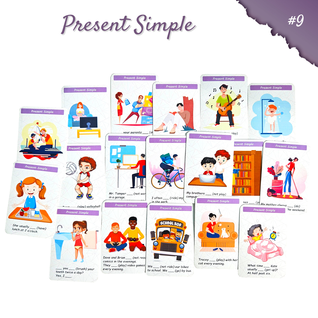 Present Simple. Cards | Learn English And Play Games | F3T