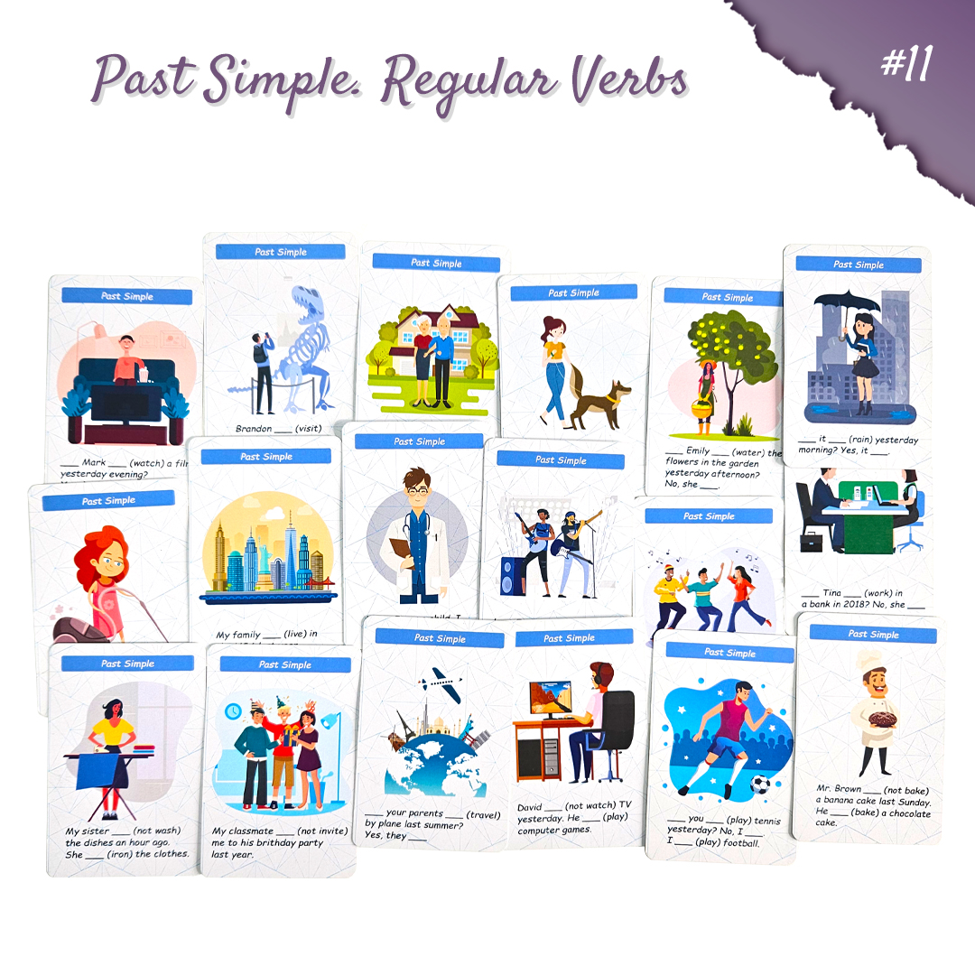 Past Simple. Regular Verbs | Learn English And Play Games | F3T