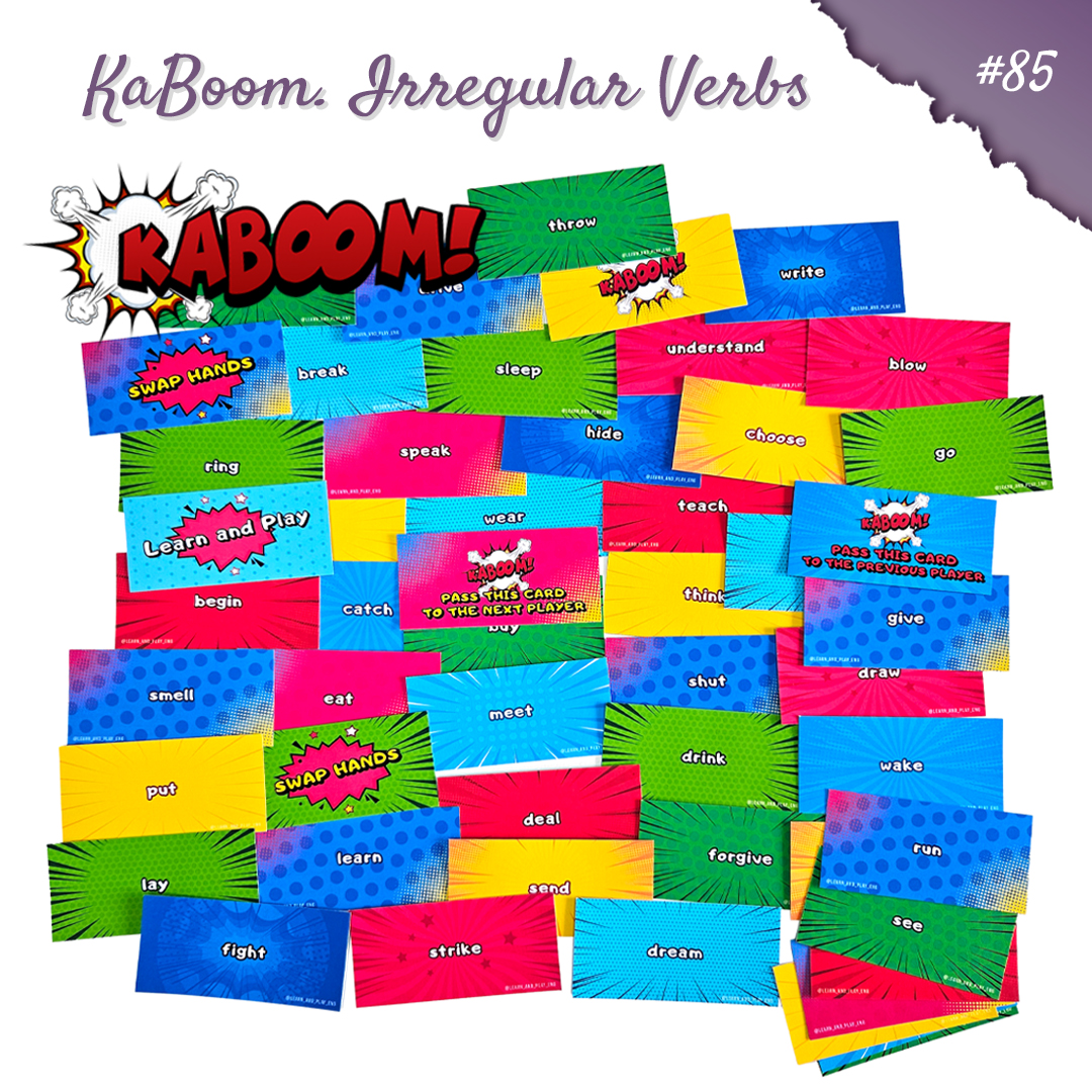 KaBoom. Irregular Verbs | Learn English And Play Games | F3T