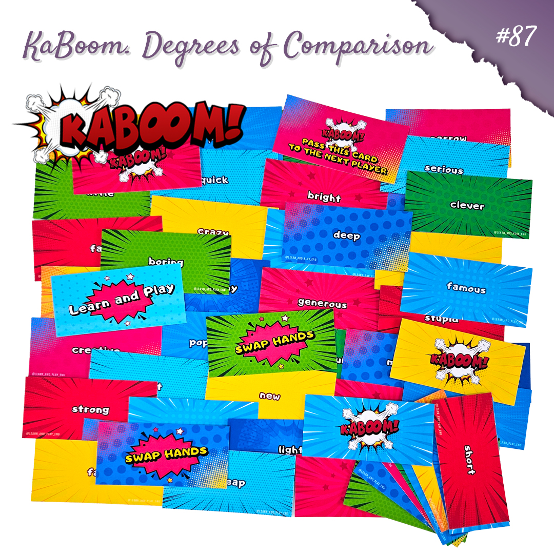 KaBoom. Degrees of Comparison | Learn English And Play Games | F3T