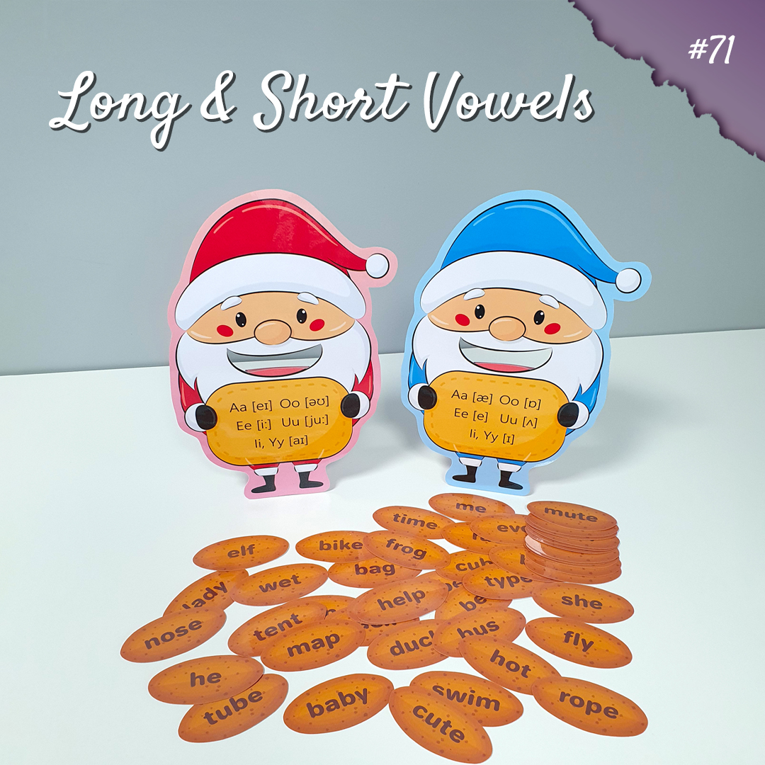 Santas. Long and Short Vowels | Learn English And Play Games | F3T