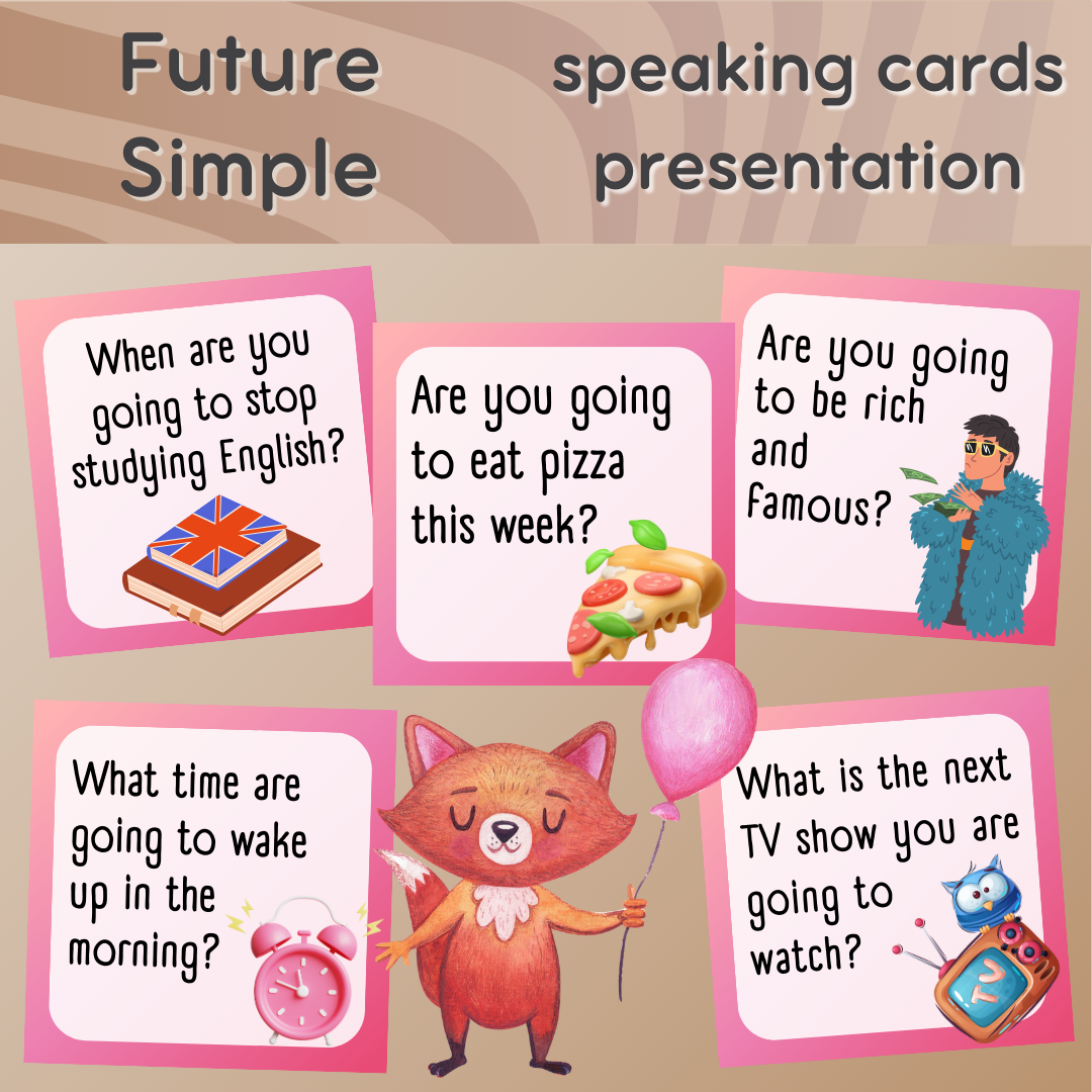 Future Simple (GOING TO) speaking cards | Portlandia Games | F3T