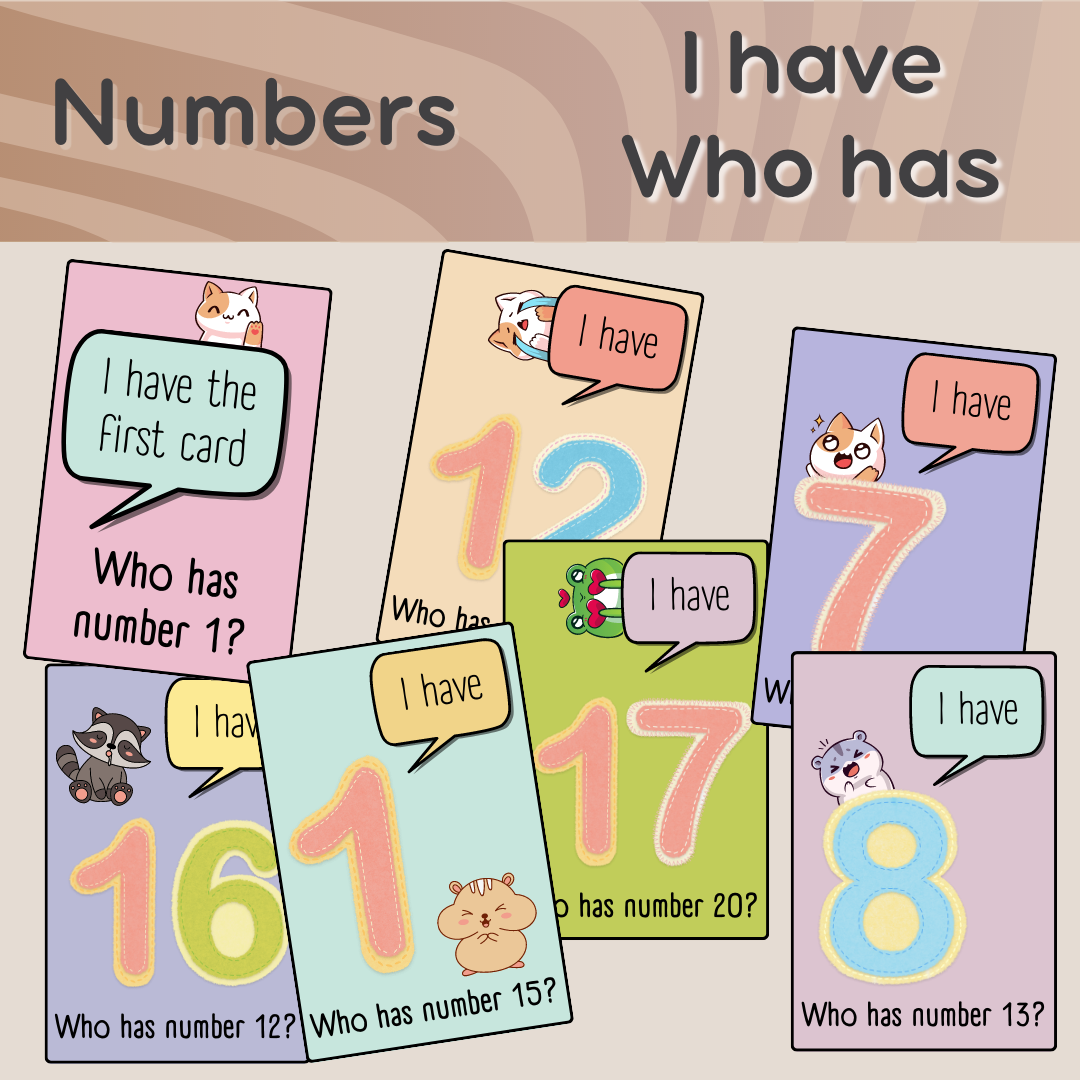 Numbers I have who has Game | Portlandia Games | F3T