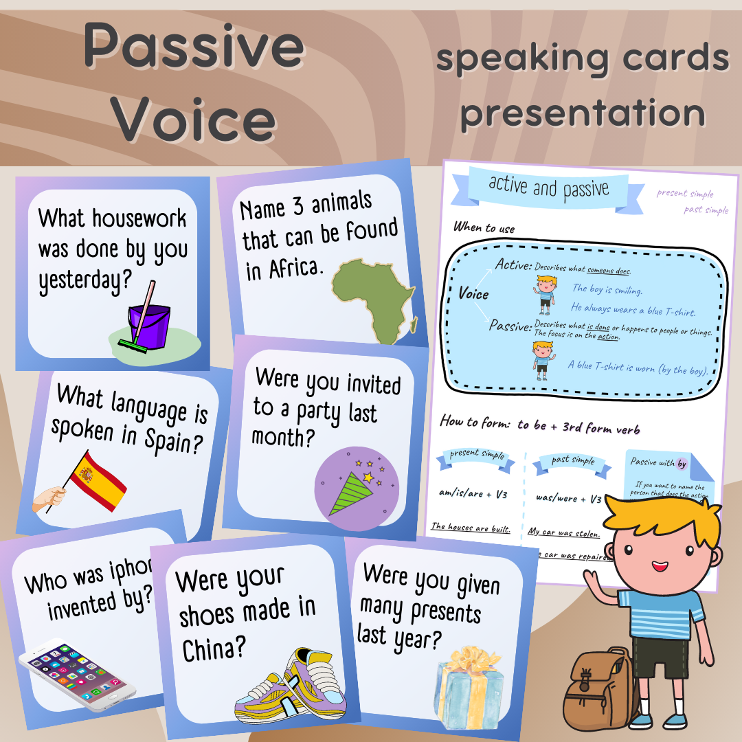 Passive Voice: Present Simple, Past Simple Speaking Cards | Portlandia  Games | F3T