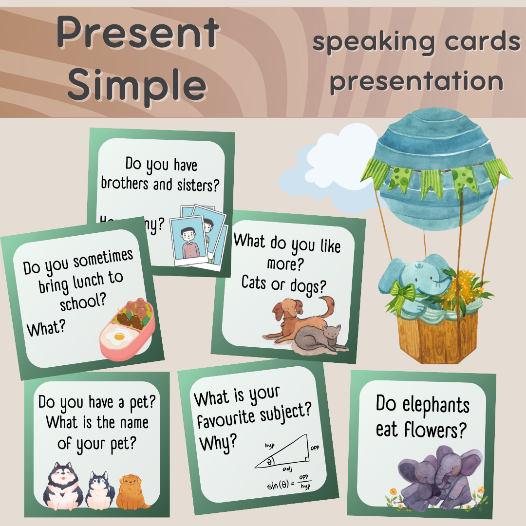 Present Simple Speaking Cards | Portlandia Games | F3T