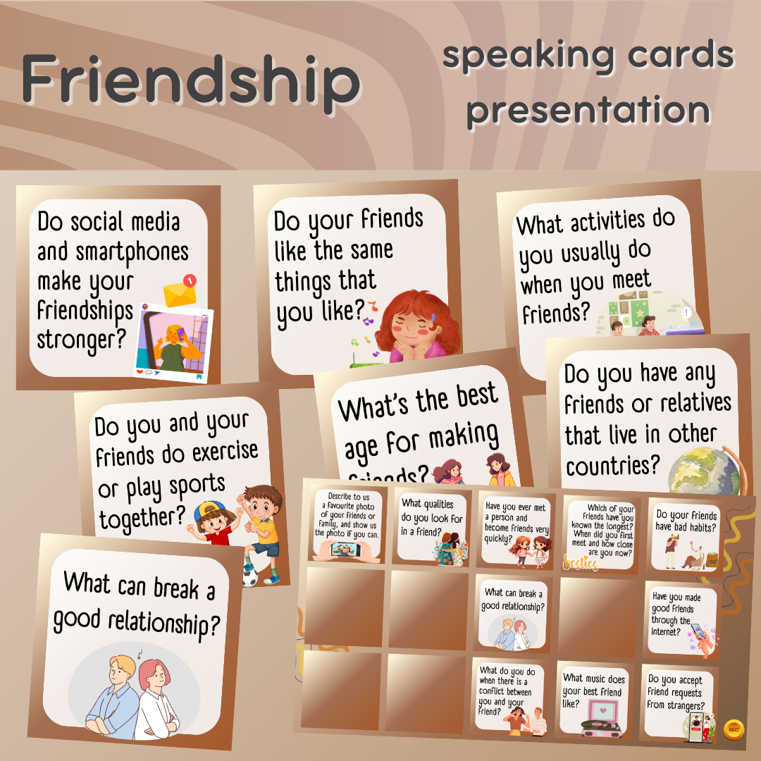 Friendship speaking cards | Portlandia Games | F3T