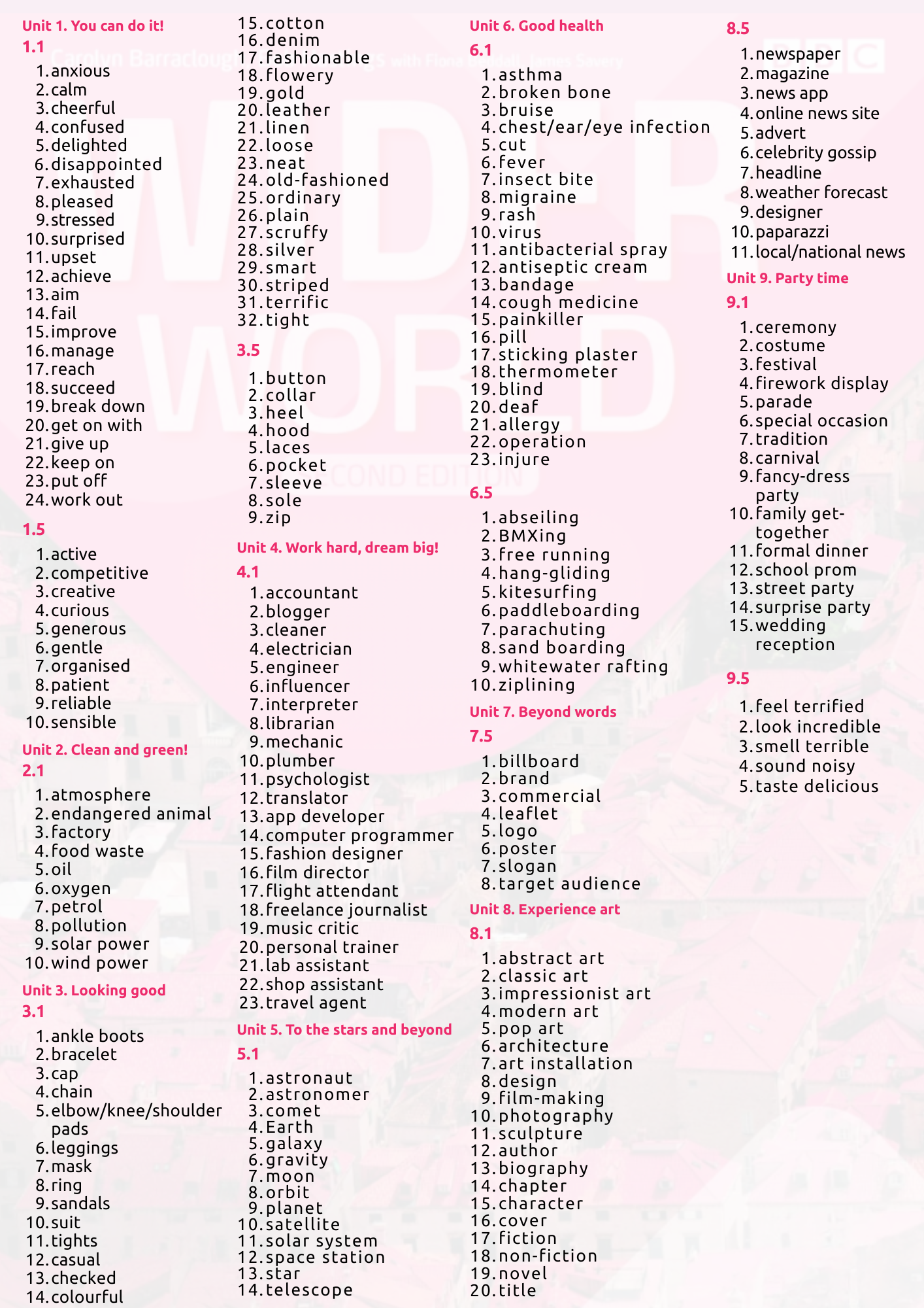 Wider World 4. 2nd edition. Flashcards | First Image