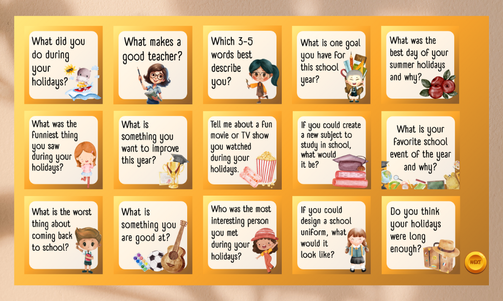 Back to school Speaking Cards | Second Image