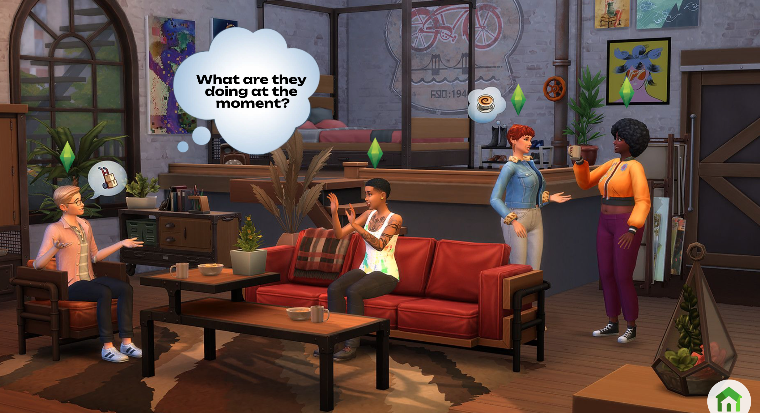 Sims 4 Present Continuous Speaking Practice | Fourth Image