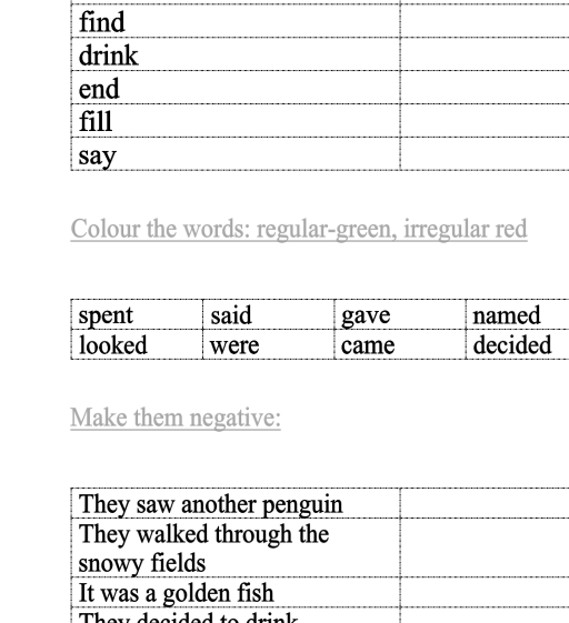 Two penguins (past simple reading) | First Image